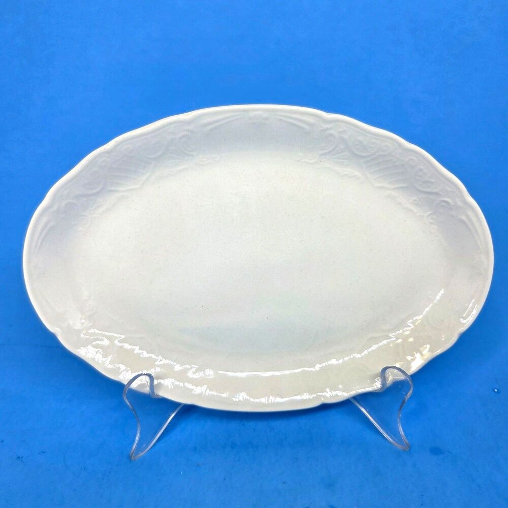 Johnson Brothers Richmond 8 3/4" White Gravy Boat Underplate Relish Dish Exc Con